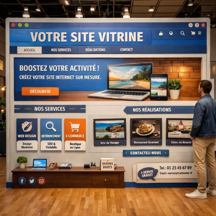 Site vitrine entreprise - design moderne et optimisé SEO