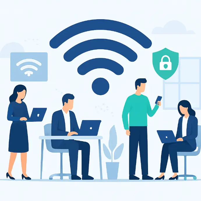 Borne WiFi professionnelle - couverture optimale et gestion centralisée